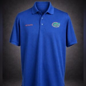Columbia Florida Gators Blue Performance Polo Mens Large Omni-Wick